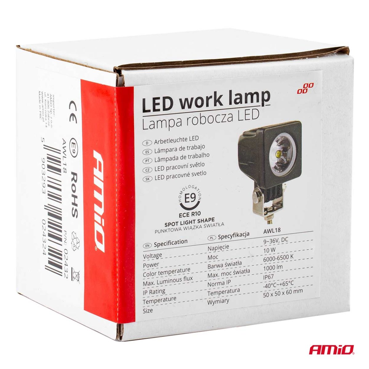 Proiector Led Pentru Off-Road, Atv, Ssv, Culoare 6500K, 1000 Lm, Tensiune 9 - 36V, Dimensiune 50 X 50 Mm