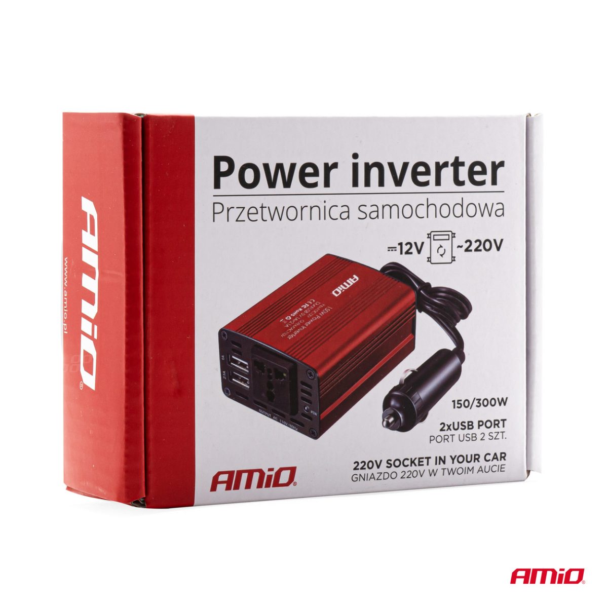 Convertor De Tensiune 12V -&Gt; 230V, 150W/300W, 2 X Usb 5V