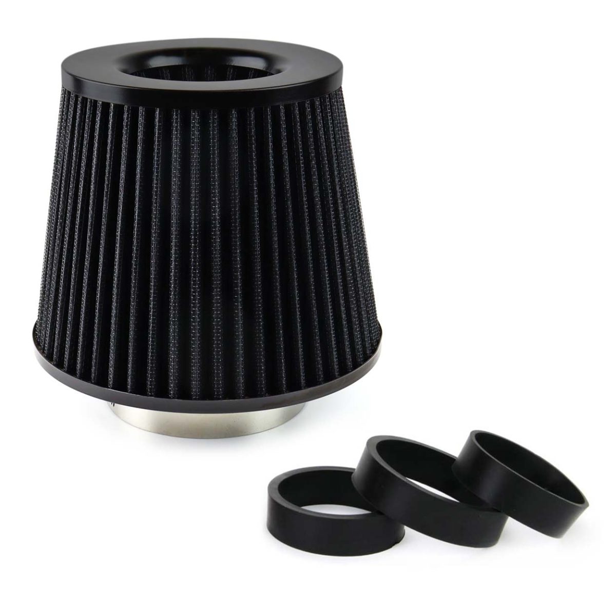 Filtru De Aer Conic Negru Cu 3 Adaptoare