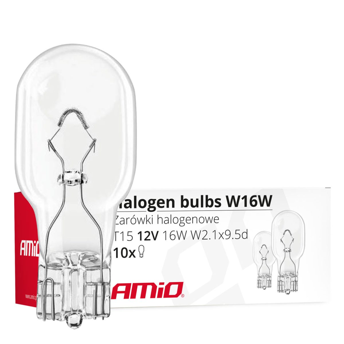 Set 10 Becuri Cu Halogen W16W, T15, 16W, W2.1X9.5D, 12V
