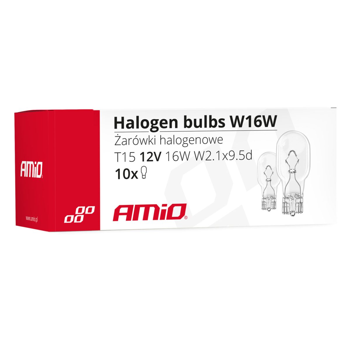 Set 10 Becuri Cu Halogen W16W, T15, 16W, W2.1X9.5D, 12V