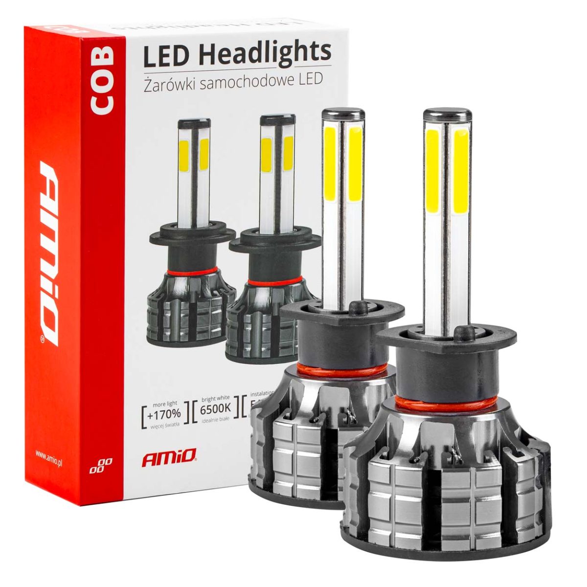 Instalatie Led Cob 2Side Amio, Compatibil H1, Destinat Competitiilor Auto Sau Off-Road