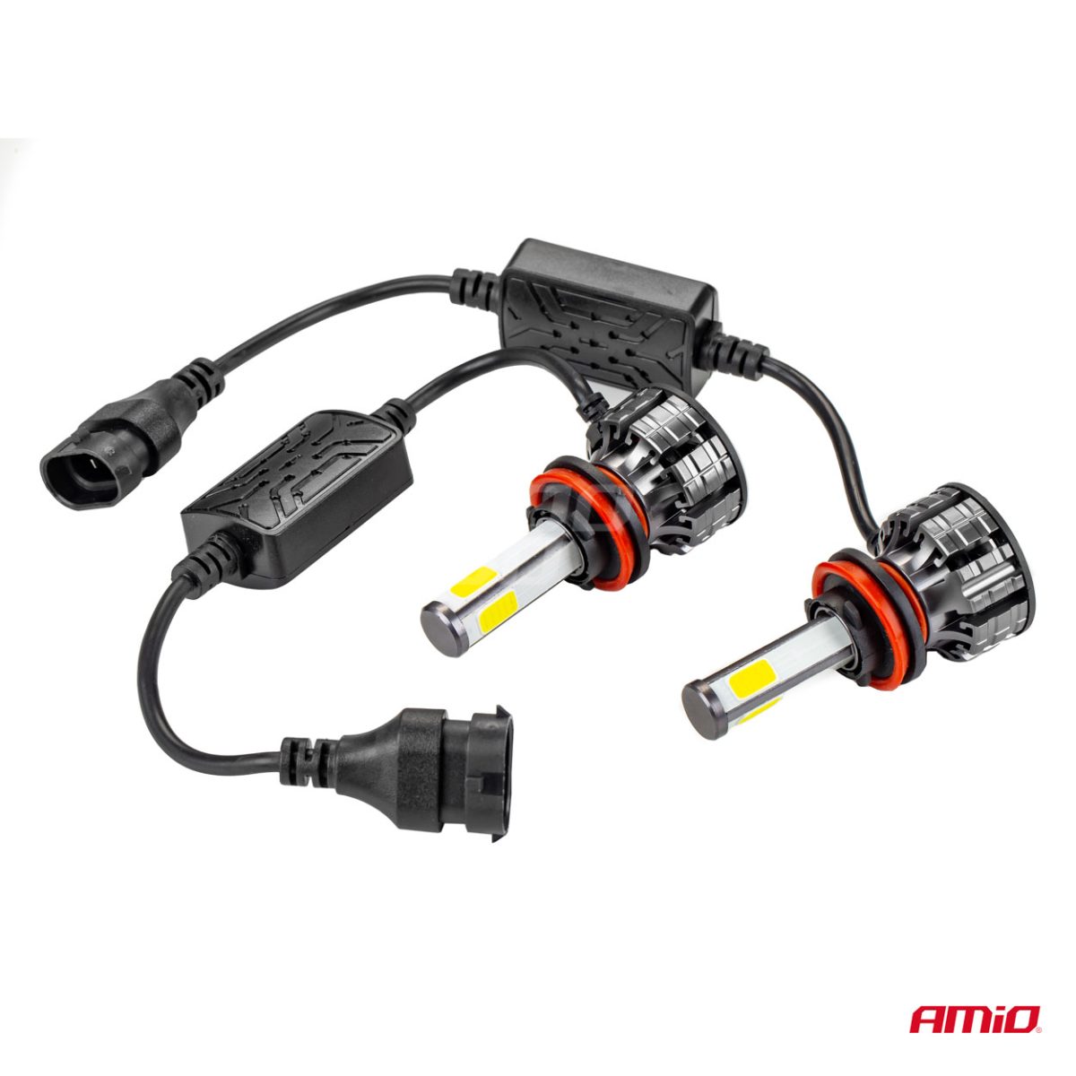 Instalatie Led Cob 2Side Amio, Compatibil H9, H9, H11, Destinat Competitiilor Auto Sau Off-Road