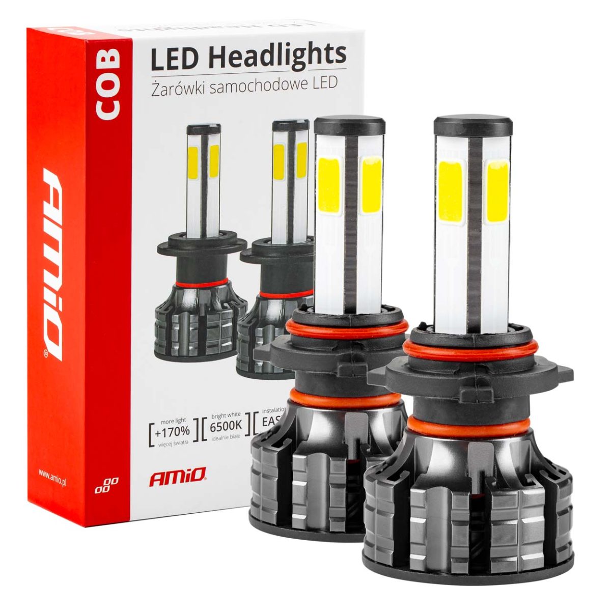 Instalatie Led Cob 2Side Amio, Compatibil Hb3, Destinat Competitiilor Auto Sau Off-Road