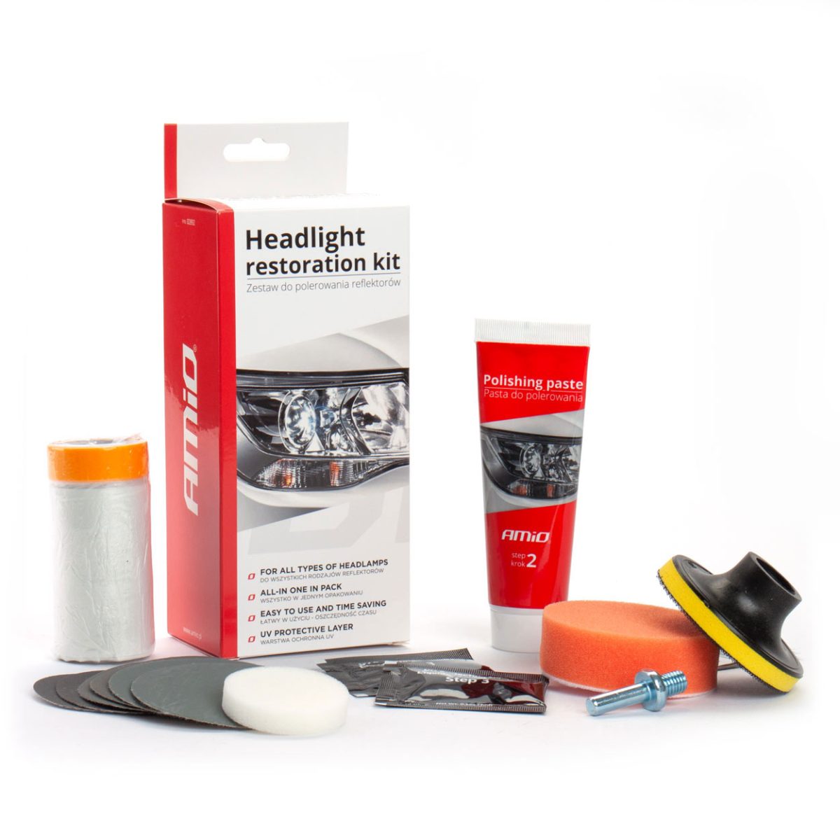 Kit Complet Pentru Lustruire Si Restaurare Faruri, Avx-Am02892