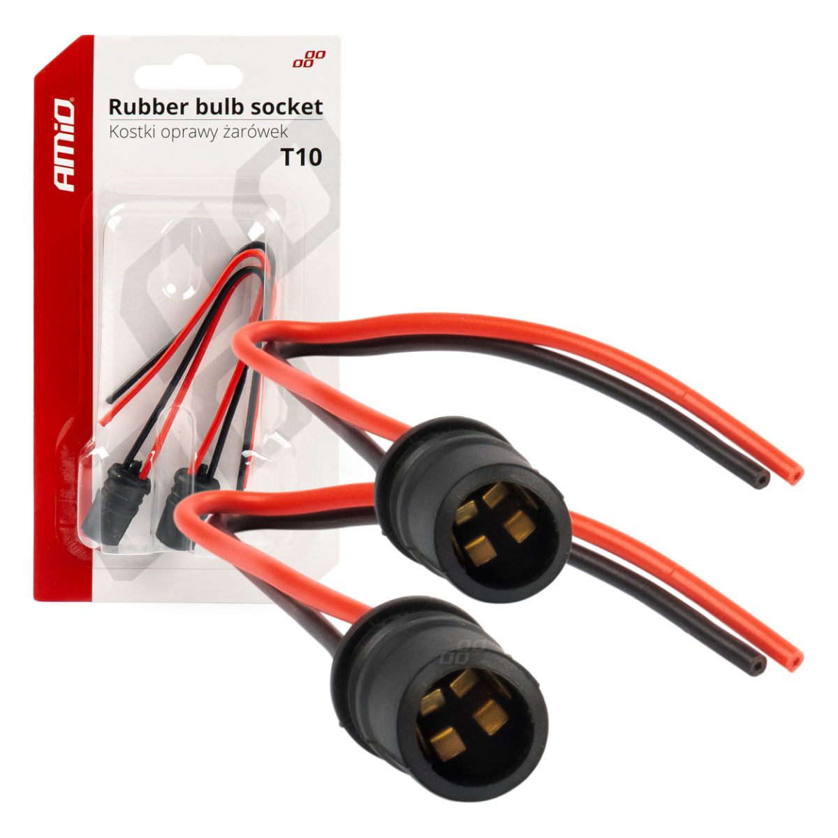 Set 2 Socluri Bec T10, W5W, W3W, Cu Mufe Din Cauciuc Si Cabluri Siliconate