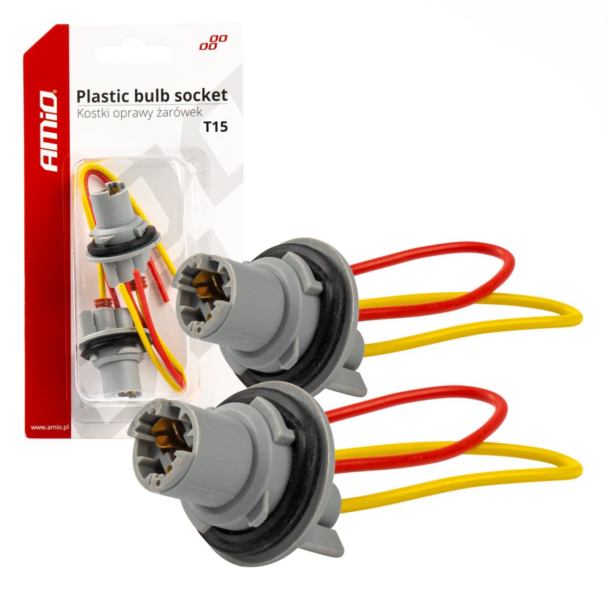 Set 2 Socluri Bec T15, W16W, W5W, Cu Garnitura Din Cauciuc