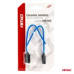 Set 2 mufe ceramice drepte, soclu H1, H3, rezistente termic - imagine 3