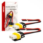 Set 2 mufe ceramice drepte, soclu H8, H11, H16, rezistente termic