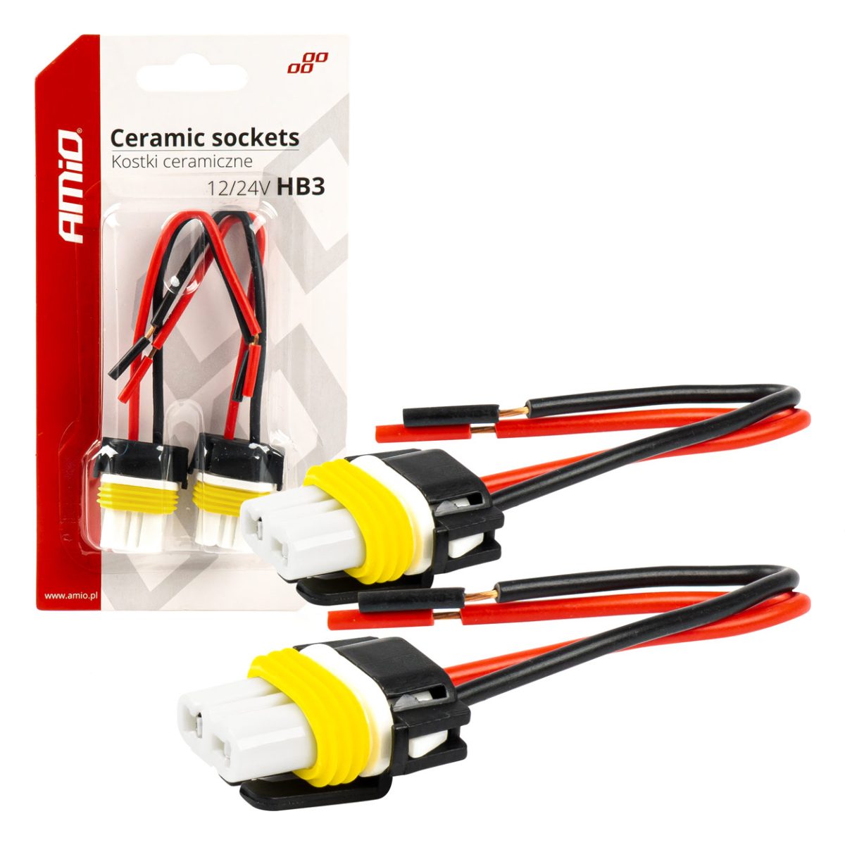 Set 2 Mufe Ceramice Drepte, Soclu Hb3, 9005, Rezistente Termic