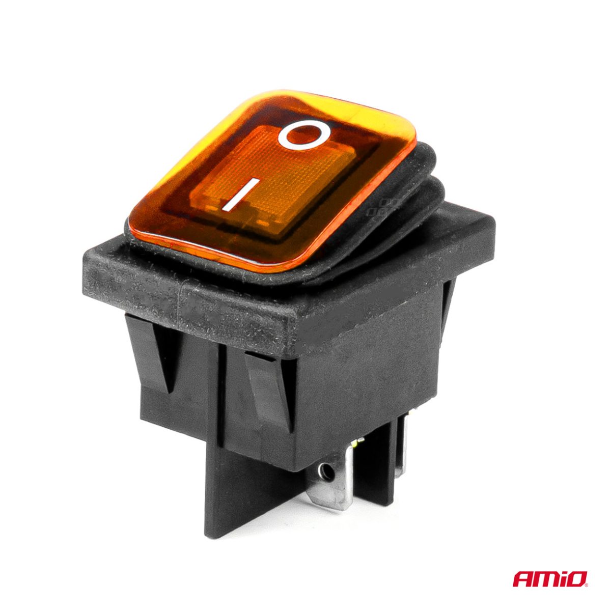 Intrerupator On/Off, 12/24V, Dreptunghiular, Waterproof, Iluminat Culoare Galben, Destinatie Auto, Utilitare, Off-Road, Atv, Ssv, Quad