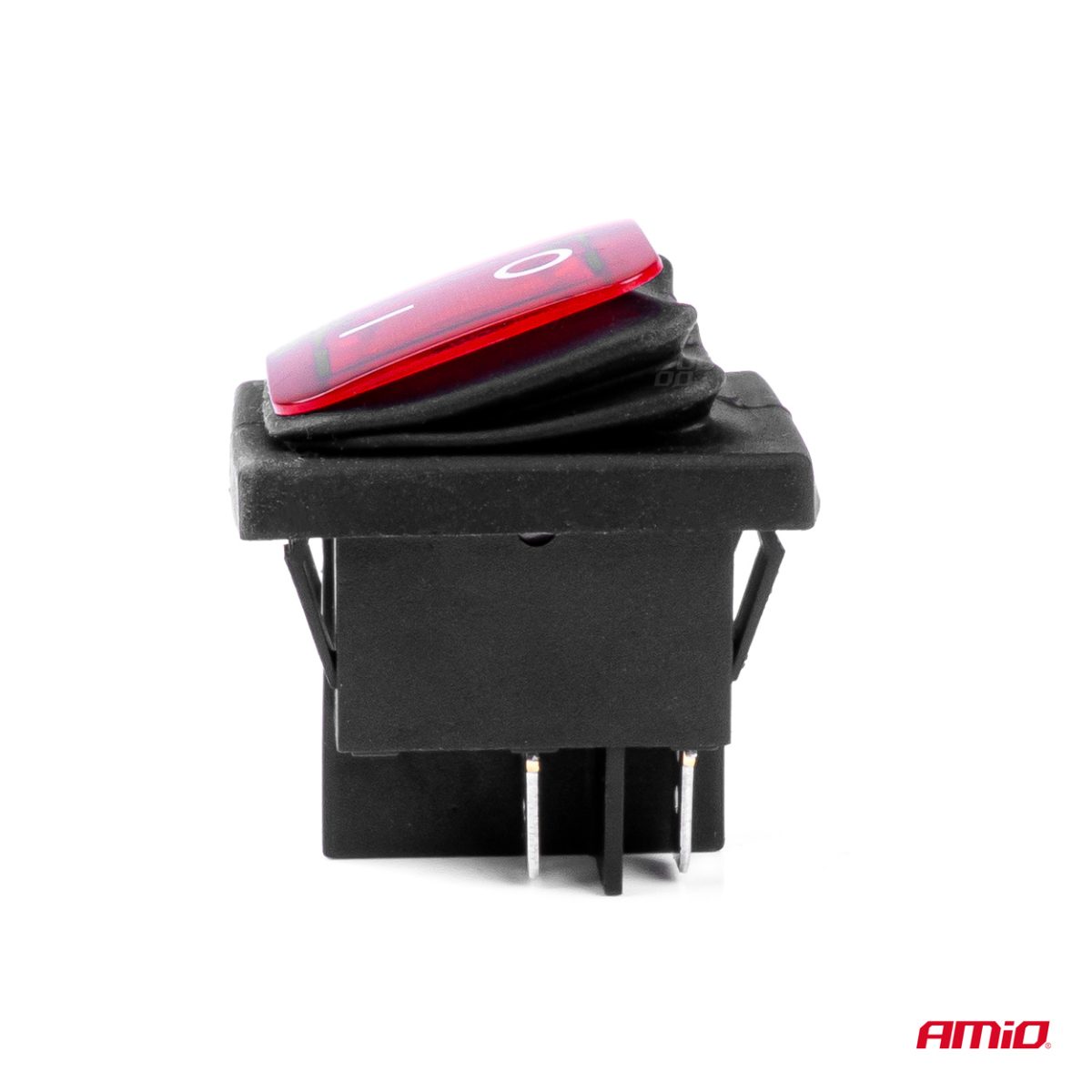 Intrerupator On/Off, 12/24V, Dreptunghiular, Waterproof, Iluminat Culoare Rosu, Destinatie Auto, Utilitare, Off-Road, Atv, Ssv, Quad