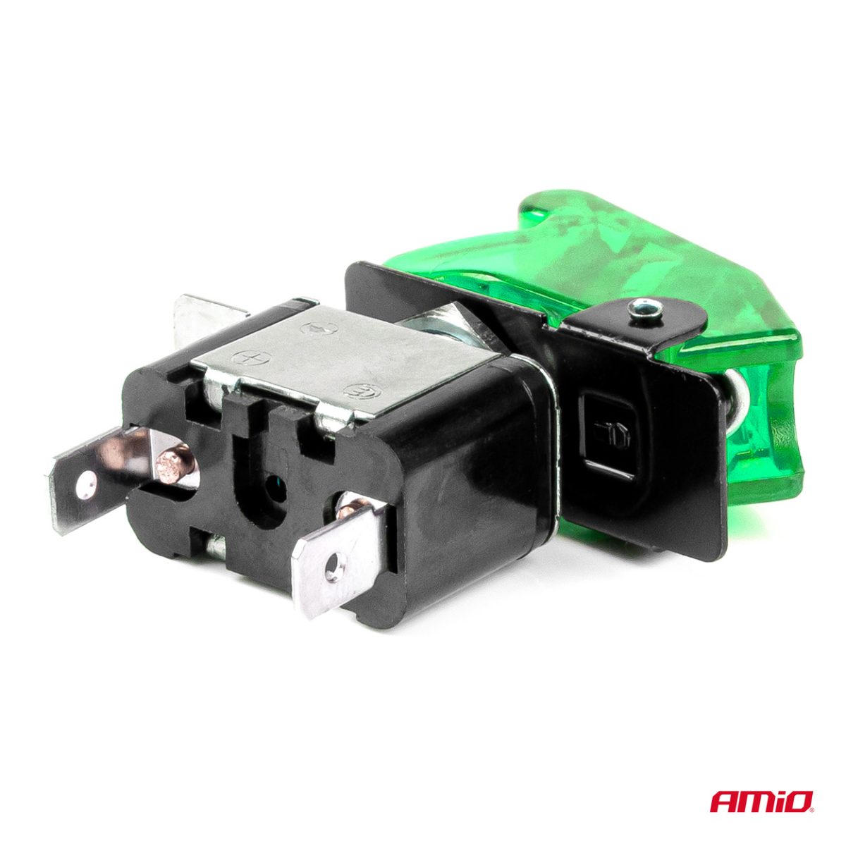 Comutator Iluminat (Intrerupator) Cu Protectie, Destinatie Auto, Moto, Atv, Ssv, Off-Road, Model &Quot;Top Gun&Quot;, Tensiune 12V - 24V, Culoare Verde