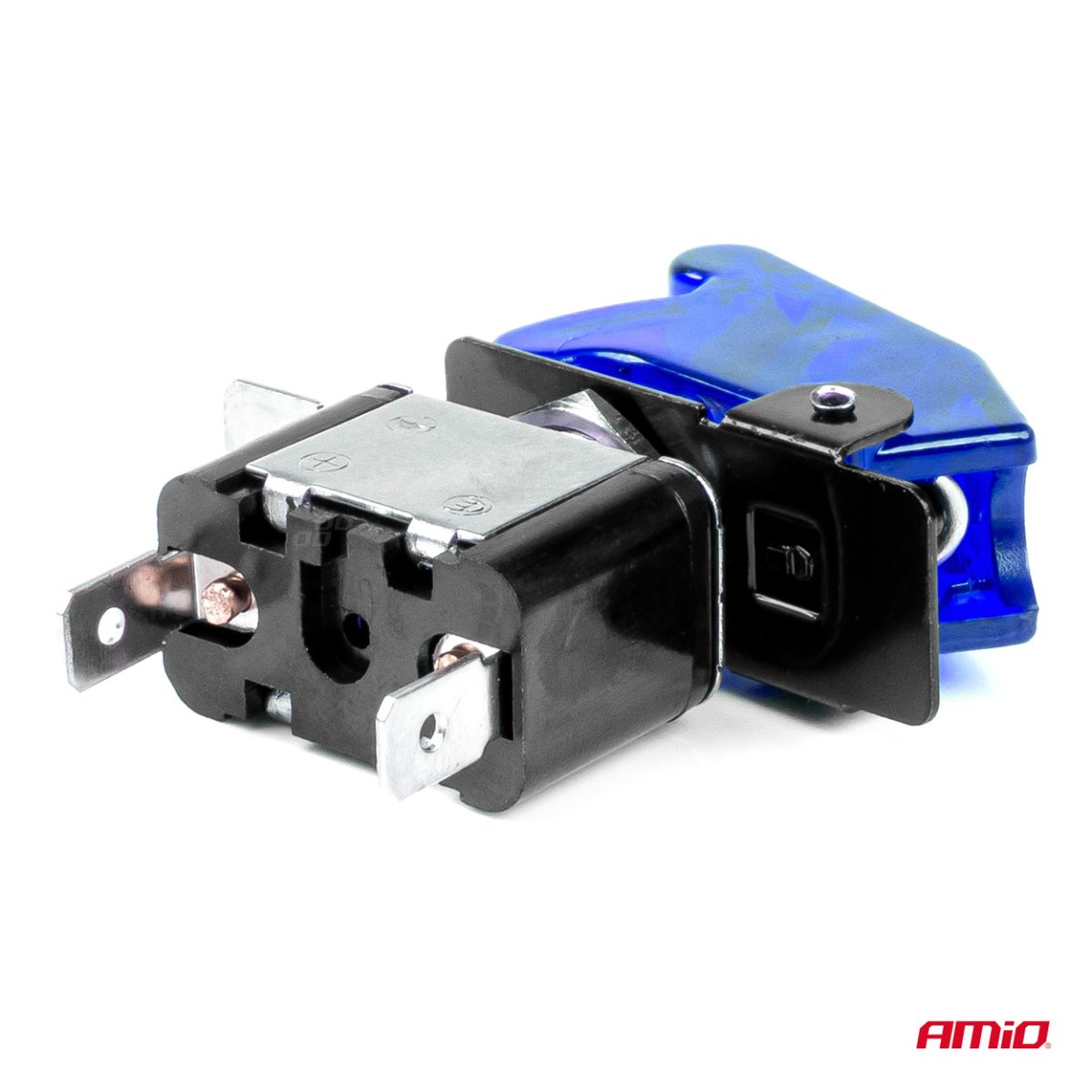 Comutator Iluminat (Intrerupator) Cu Protectie, Destinatie Auto, Moto, Atv, Ssv, Off-Road, Model &Quot;Top Gun&Quot;, Tensiune 12V - 24V, Culoare Albastra