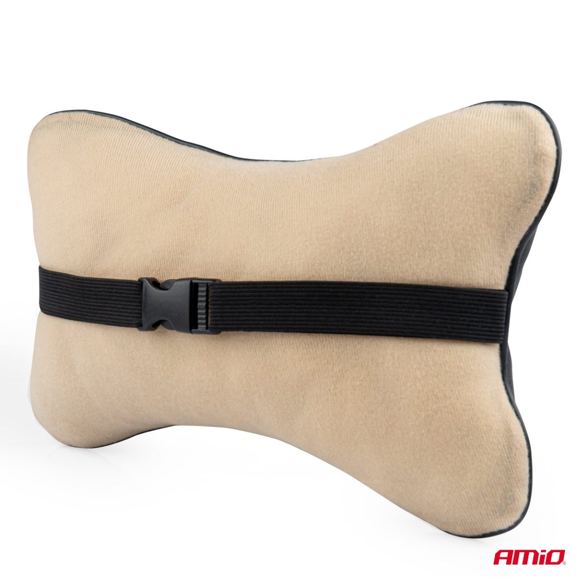 Set 2 Perne Pentru Tetiere Auto, Marca Amio, Pentru Sustinere Gat Din Piele Ecologica, Culoare Negru
