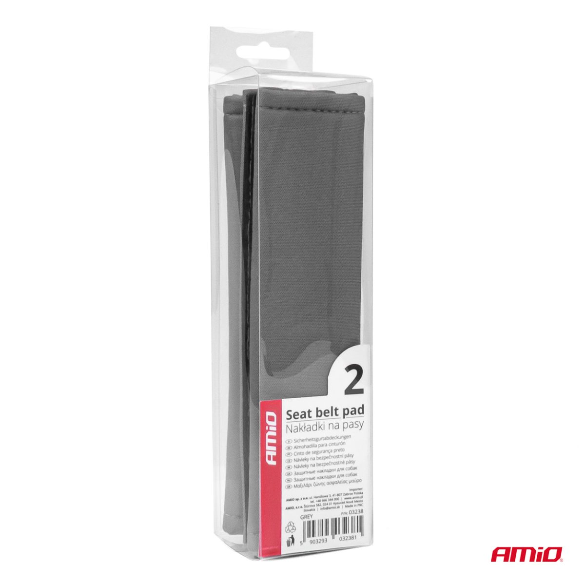 Set 2 Perne De Protectie Pentru Centura, Culoare Gri Deschis