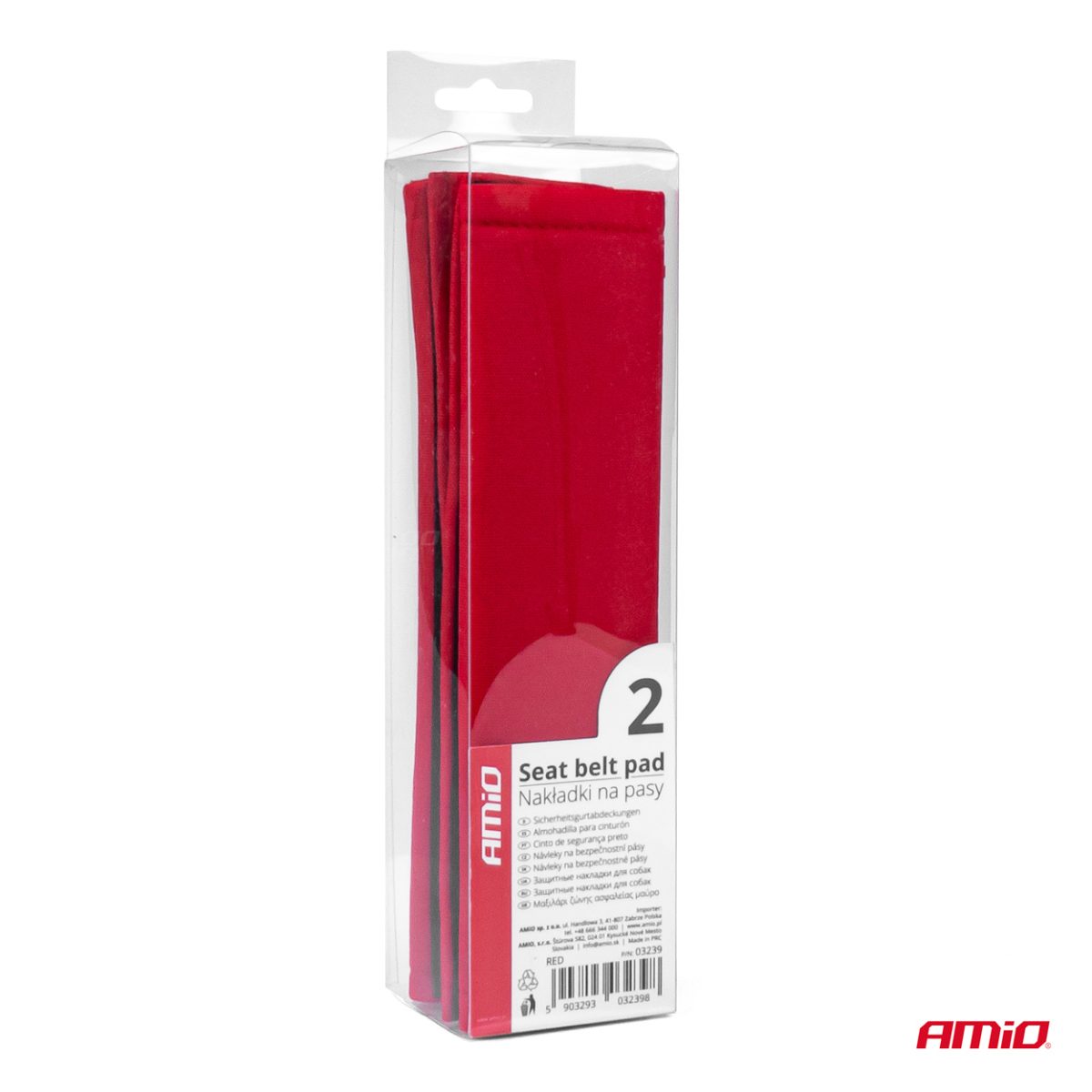 Set 2 Perne De Protectie Pentru Centura, Culoare Rosie