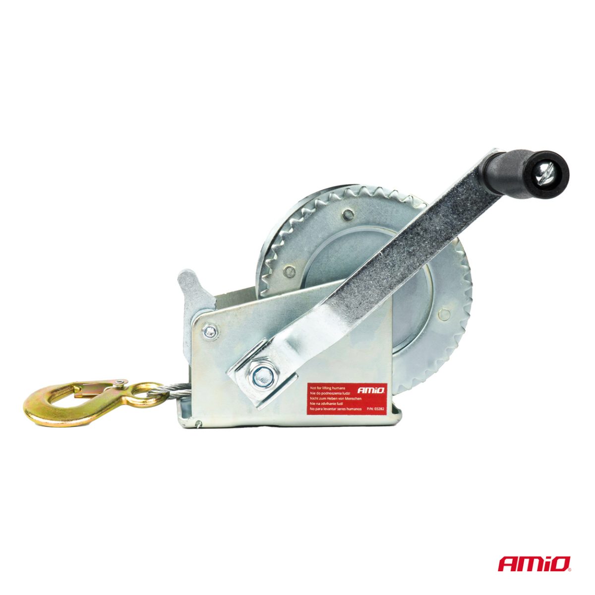 Troliu Manual Cu Manivela Si Blocaj, Capacitate 450Kg, Cablu Metalic Lungime 5M, Avx-Am03282