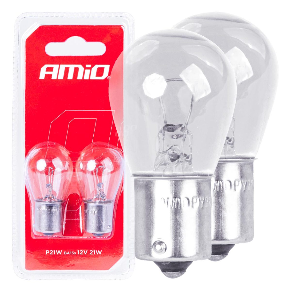 Set 2 Becuri Cu Halogen, Soclu P21W, Ba15S, Alimentare 12V