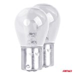 Set 2 becuri cu halogen, soclu P21, 5W, BAY15D, alimentare 12V - imagine 2