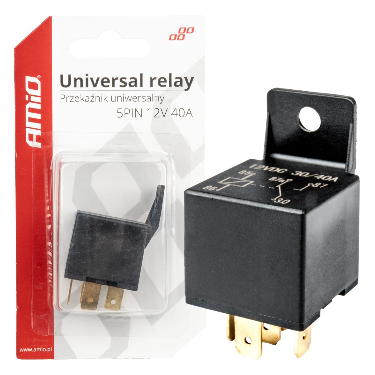 Releu Auto Universal Cu 5 Pini, Tensiune 12V, 40A