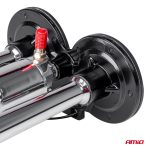 Claxon Camion de tip "goarna", dublu, bitonal, finisaj cromat, alimentare 12V - 24V, 118 dB - imagine 3