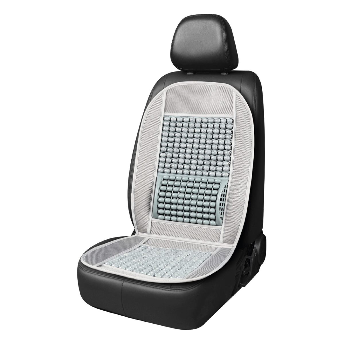 Husa Scaun Auto Cu Bile De Masaj Si Suport Lombar, Dimensiuni 97 X 44 Cm, Culoare Gri