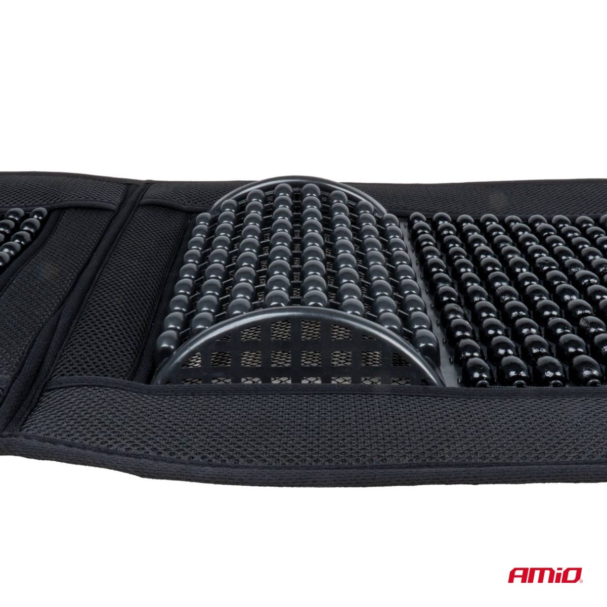 Husa Scaun Auto Cu Bile De Masaj Si Suport Lombar, Dimensiuni 97 X 44 Cm, Culoare Neagra