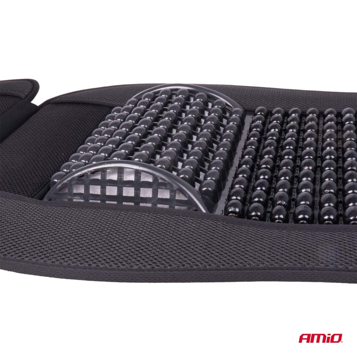 Husa Scaun Auto Cu Bile De Masaj Si Suport Lombar, Dimensiuni 110 X 46 Cm, Culoare Neagra
