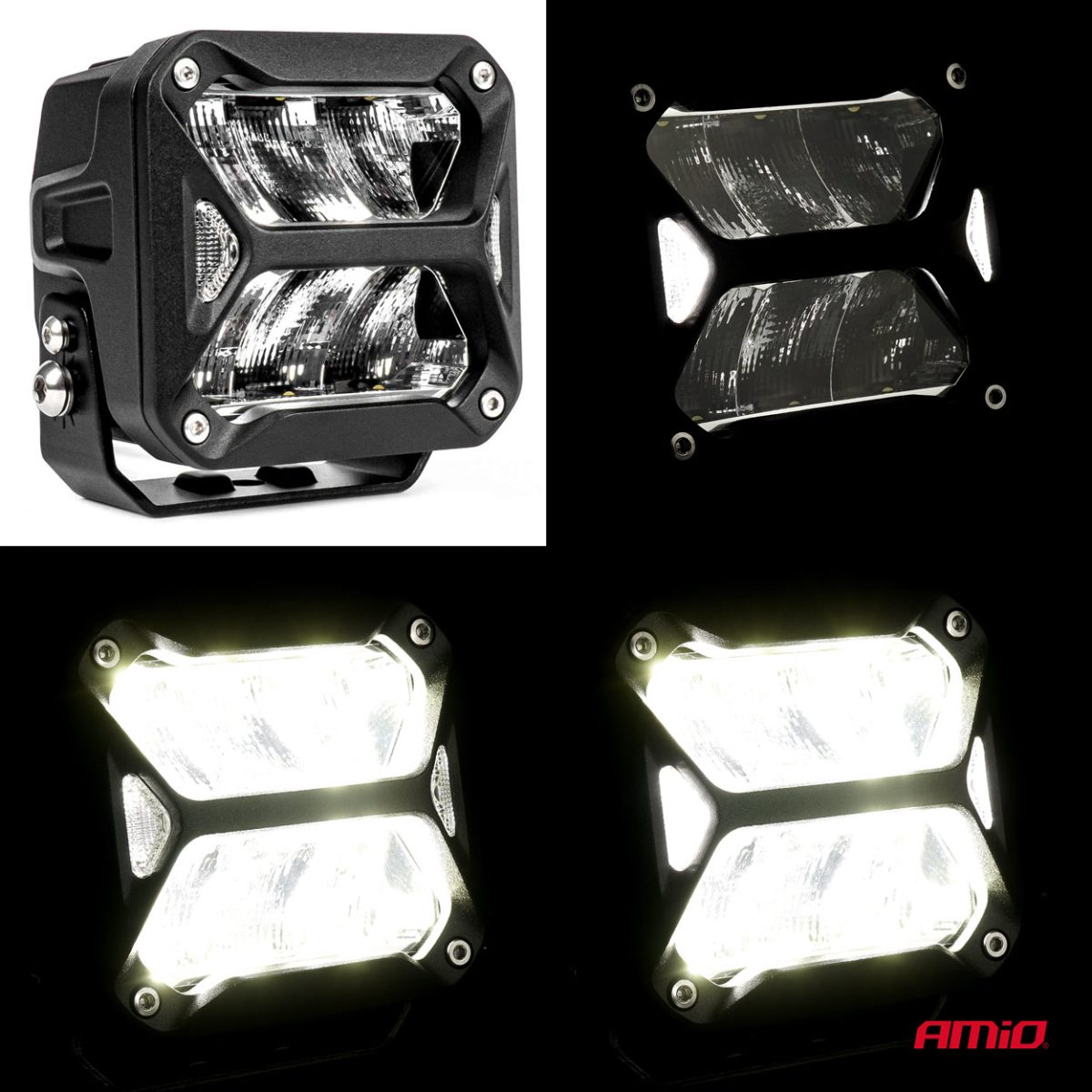Proiector Led &Quot;Pro Series&Quot; Cu Doua Functii Pentru Off-Road, Atv, Ssv, Putere 58W, 7200Lm, Culoare 6000K, Tensiune 10-30V, Dimensiuni 107 X 102 X 86 Mm