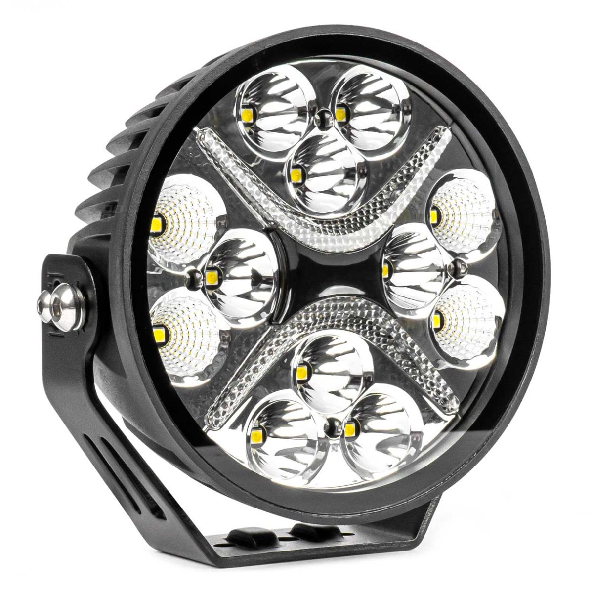 Proiector Led &Amp;Quot;Pro Series&Amp;Quot; Cu Doua Functii Pentru Off-Road, Atv, Ssv, Putere 54W, 7200Lm, Culoare 6000K, Tensiune 10-30V, Dimensiuni 140 X 140 X 61 Mm