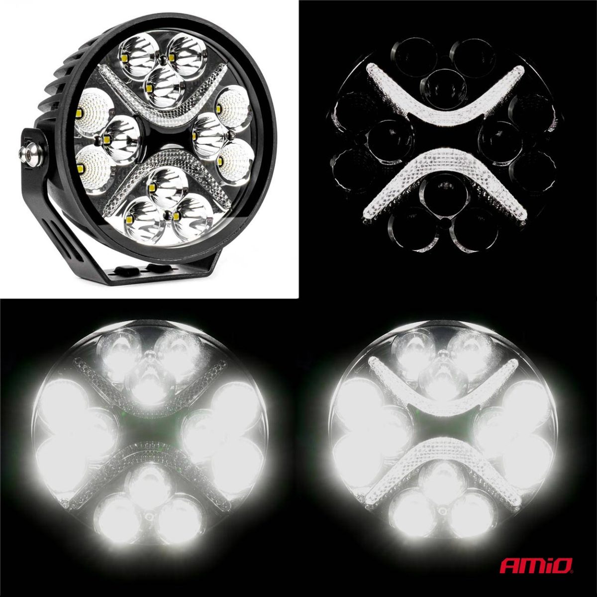 Proiector Led &Quot;Pro Series&Quot; Cu Doua Functii Pentru Off-Road, Atv, Ssv, Putere 54W, 7200Lm, Culoare 6000K, Tensiune 10-30V, Dimensiuni 140 X 140 X 61 Mm