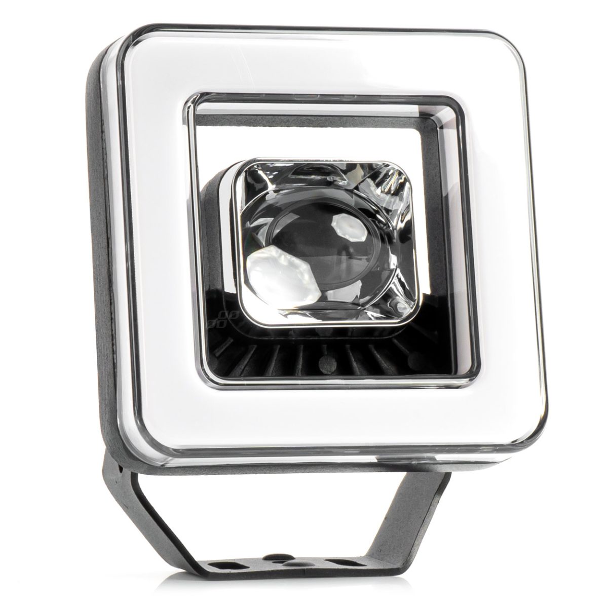 Proiector Led Cu Angel Eye Model Awl57, Pozitie, Semnalizare, Faza Lunga/Scurta, Pentru Off-Road, Atv, Ssv, Putere 45W, 8000Lm, Tensiune 9-36V, Dimensiuni 114,5 X 114,5 X 51 Mm
