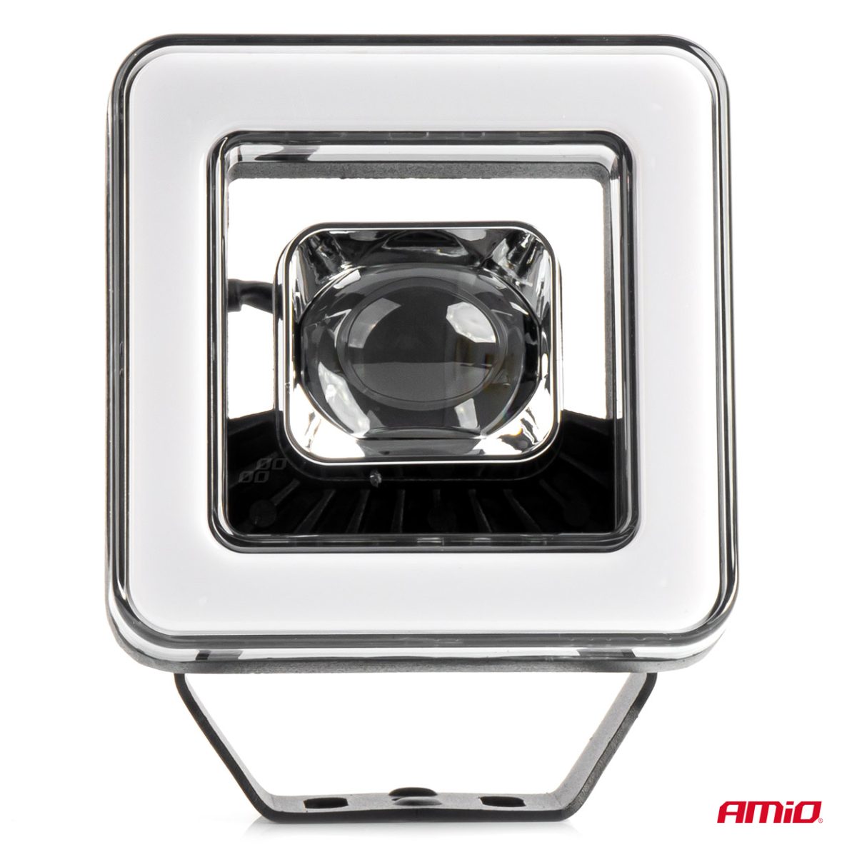 Proiector Led Cu Angel Eye Model Awl57, Pozitie, Semnalizare, Faza Lunga/Scurta, Pentru Off-Road, Atv, Ssv, Putere 45W, 8000Lm, Tensiune 9-36V, Dimensiuni 114,5 X 114,5 X 51 Mm