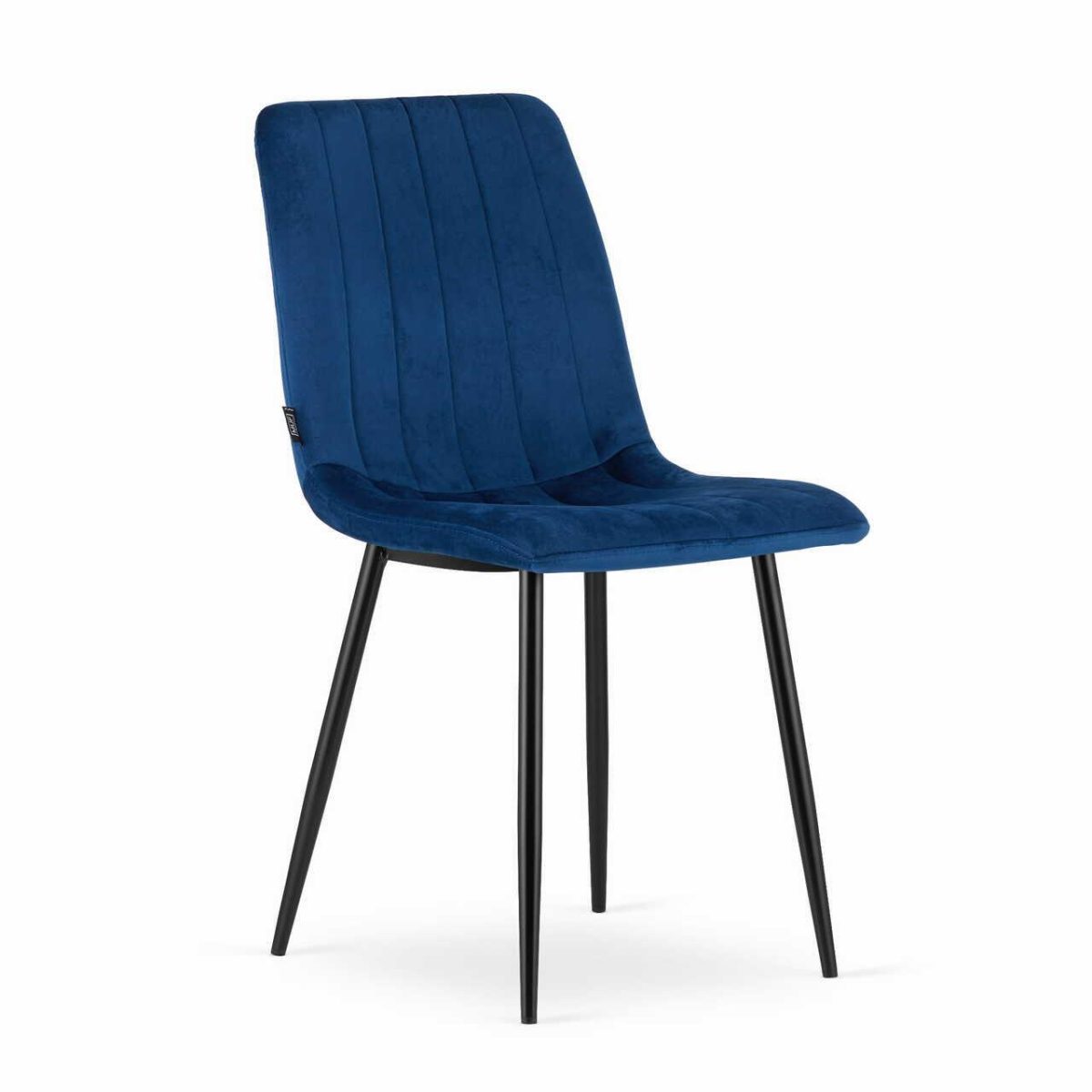 Set 4 Scaune Bucatarie/Living, Artool, Lava, Catifea, Metal, Bleumarin Si Negru, 43X51X90 Cm