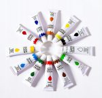 Set 145 piese pentru pictura, pentru copii sau adulti, pixuri de colorat, creioane colorate si vopsele de pictura, cu geanta de transport ROZ FLYING GIRL, model AVX-WT-IMPART145 - imagine 5