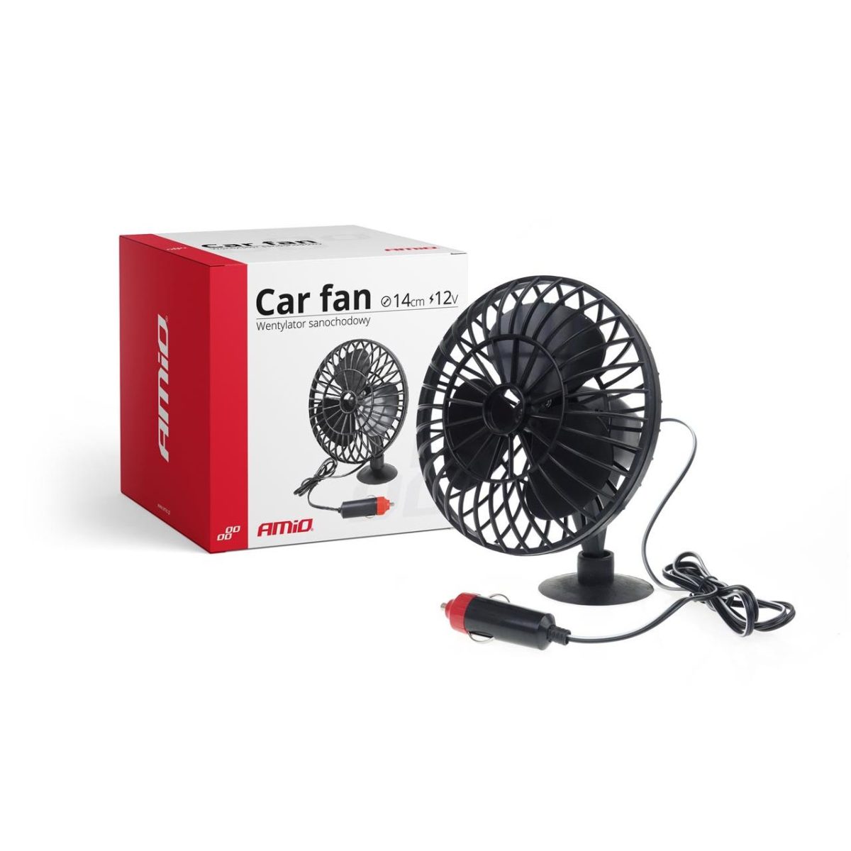 Ventilator Auto Cu Ventuza, 12V, Alimentare La Bricheta Masinii - Imagine 1
