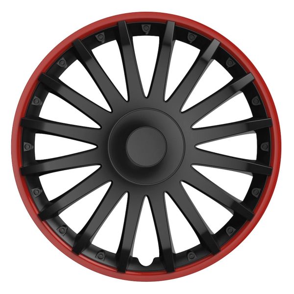 Set 4 capace roti model CRISTAL 15" - RED & BLACK