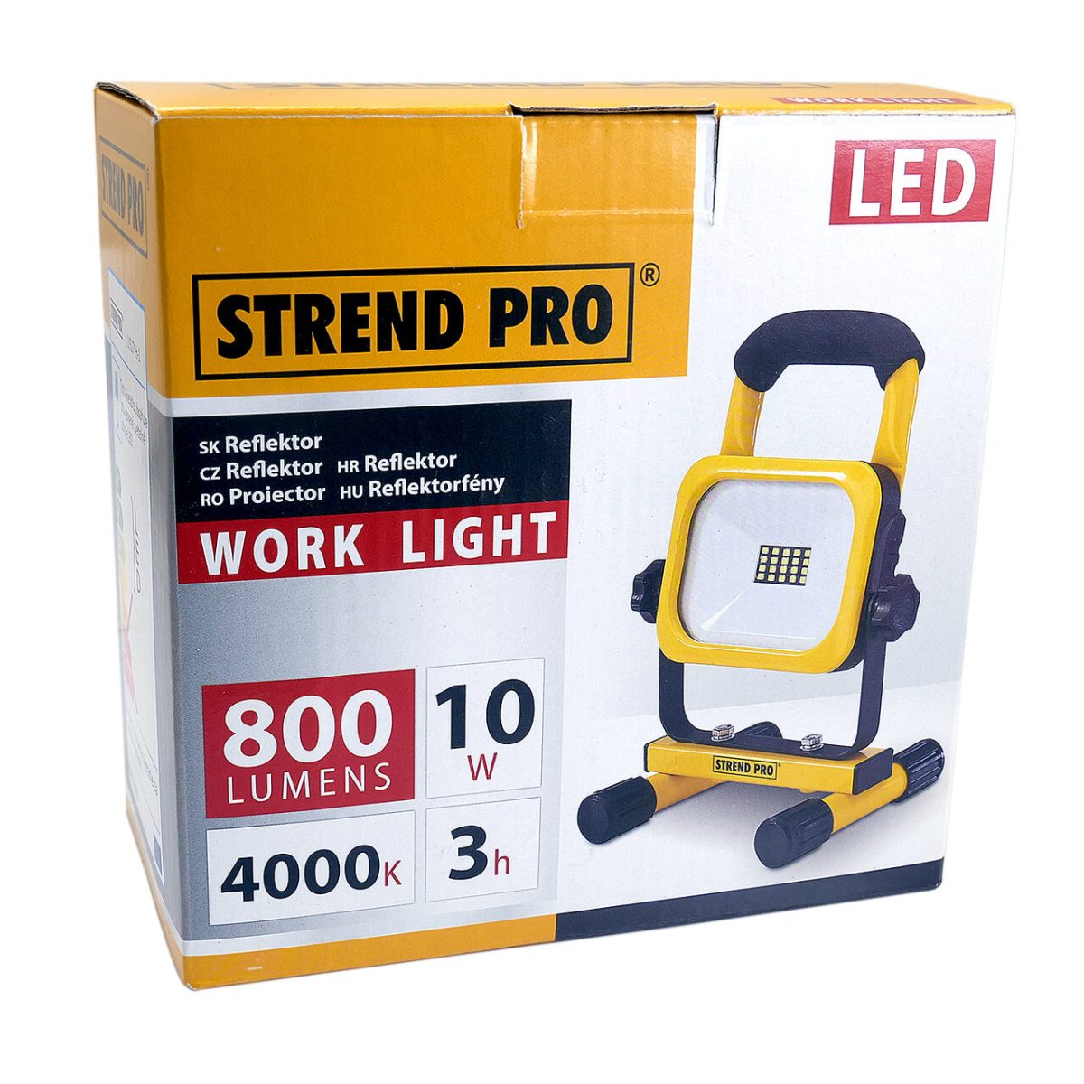 Proiector Lucru, Led Smd, Cu Acumulator Si Maner, 10 W, 800 Lm, Ip54, Strend Pro