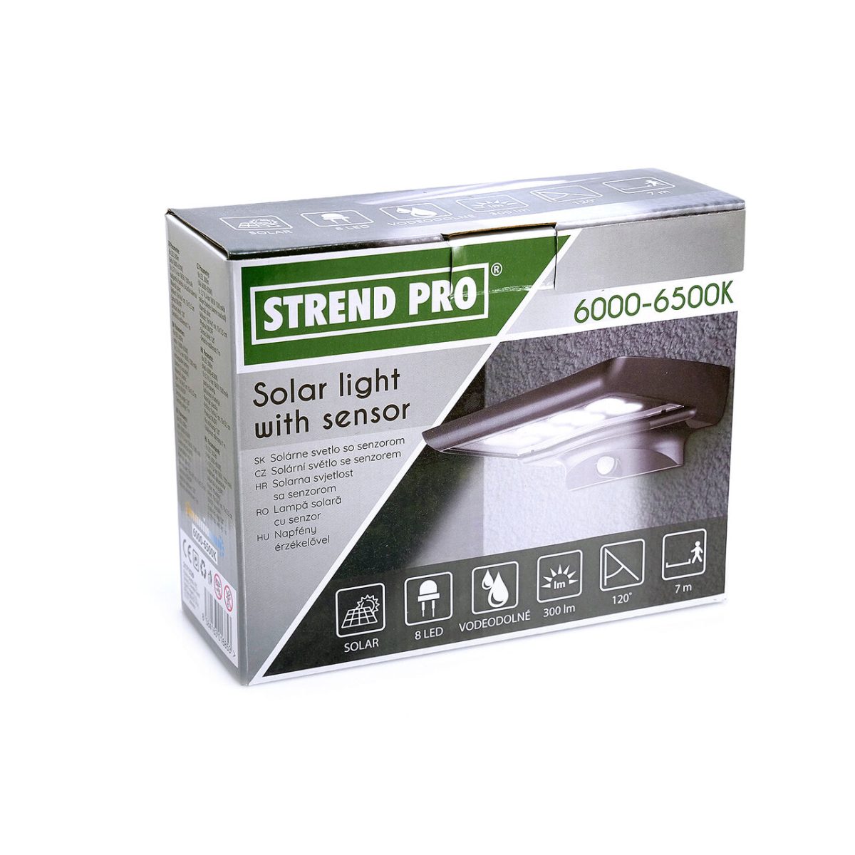 Lampa Solara Pentru Gradina, Cu Senzor De Miscare, 8Xled, 300 Lm, 19X14X7 Cm