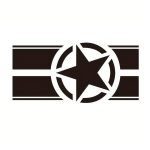 Sticker autoadeziv pentru vehicule Off Road, model "Army Star", dimensiune 90 x 43 cm, culoare Neagra - imagine 2