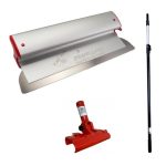 Set gletiera profesionala 125cm lama inox 0.3 mm, suport, maner prelungitor
