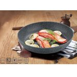 Tigaie clasica, 26 cm, antiaderenta, Black Marble Line, MagicHome - imagine 5