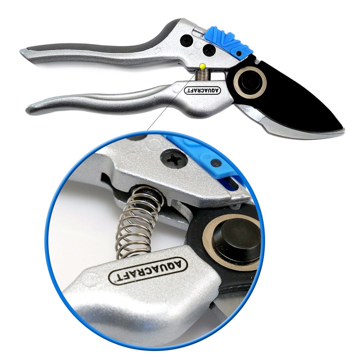 Foarfeca Gradina, Tip Bypass, Curbata, Pentru Trandafiri, Pomi, Vita De Vie, 25.3 Cm, Aquacraft
