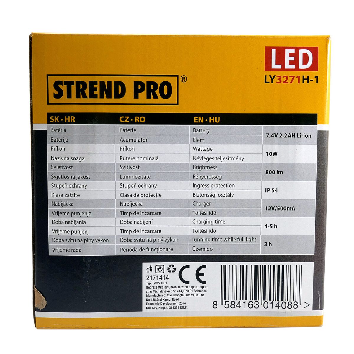 Proiector Lucru, Led Smd, Cu Acumulator Si Maner, 10 W, 800 Lm, Ip54, Strend Pro