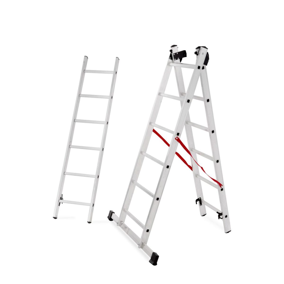 Scara Aluminiu, Master, 3 Tronsoane, 6 Trepte, Max 150 Kg, 1.69-3.45 M