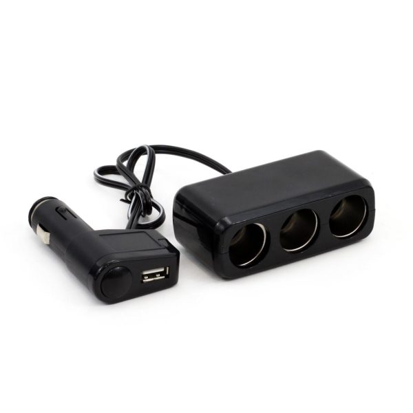 Splitter bricheta auto SOC2 3 plus 1 USB