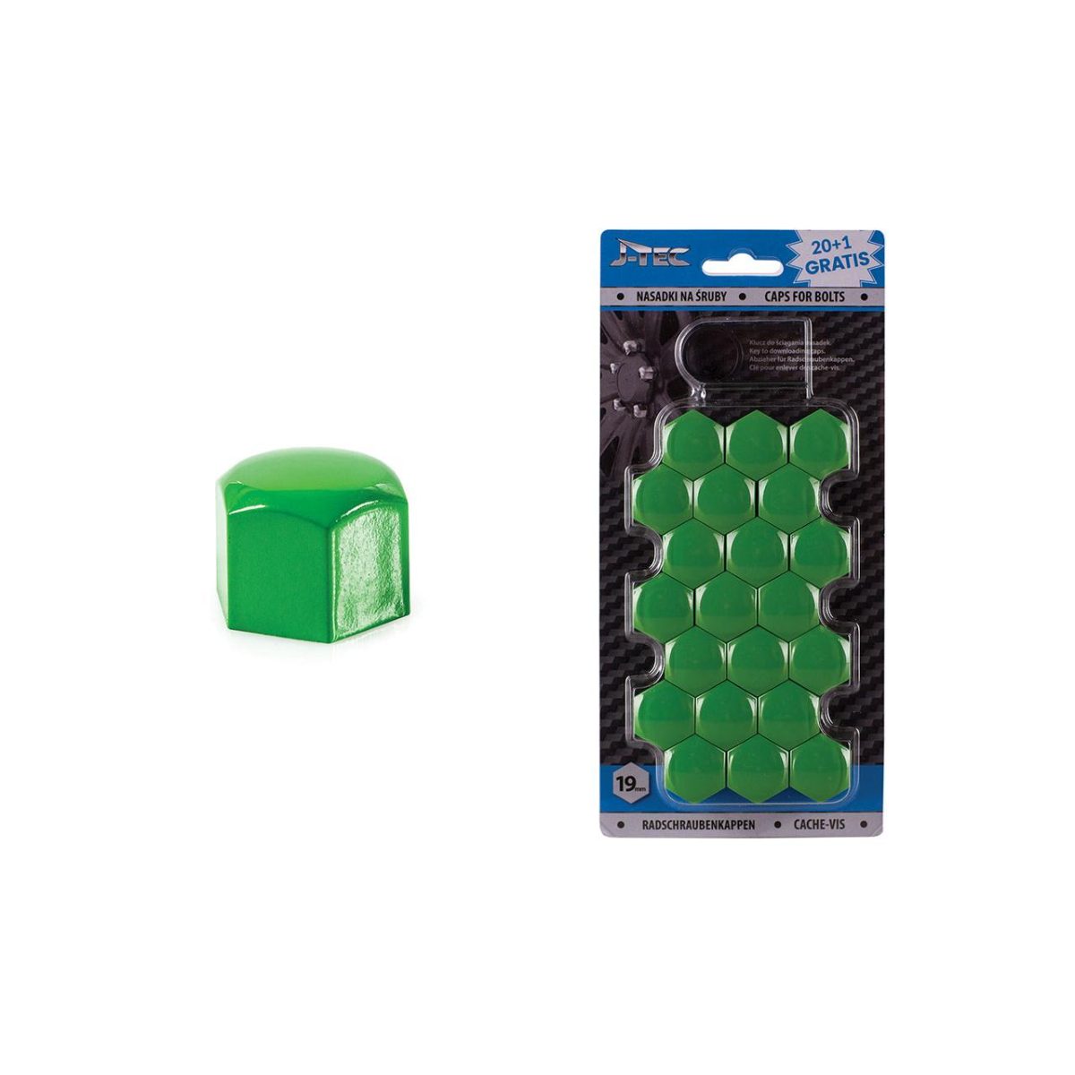 Set Capace Prezoane 19 Mm, Culoare Verde