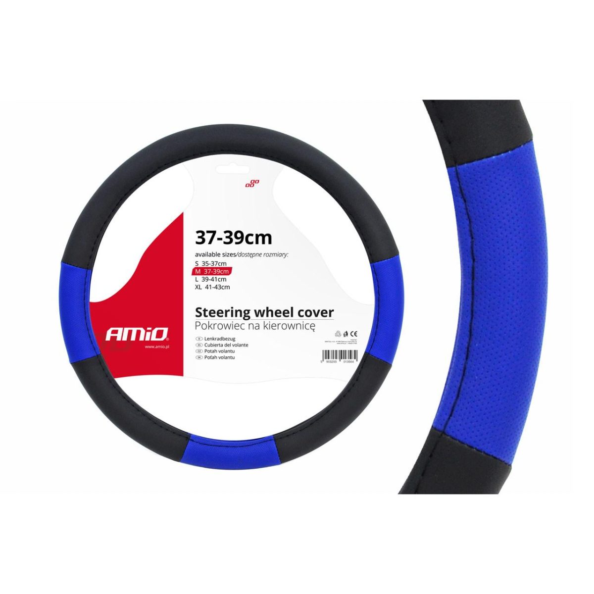 Husa Volan Negru + Albastru Swc-04-M (37-39Cm) - Imagine 1