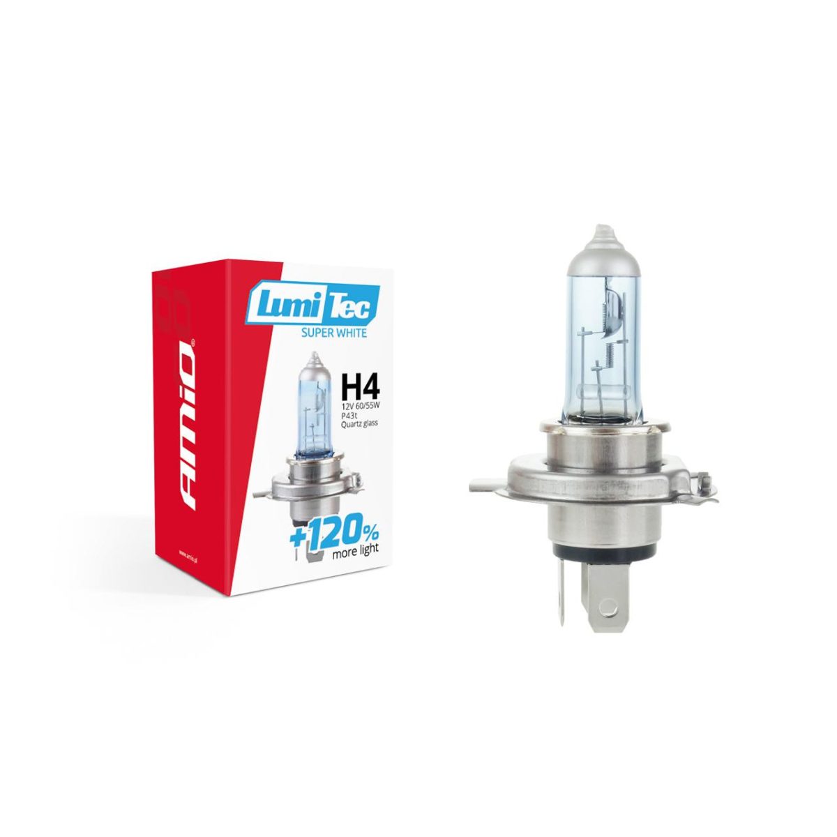 Bec Halogen H4 12V 60 / 55W Lumitec Superwhite + 120%